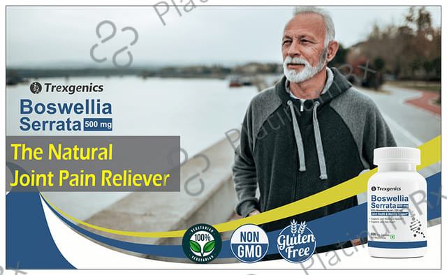Trexgenics Boswellia Serrata 65% Boswellic Acid 500mg Veg Capsule