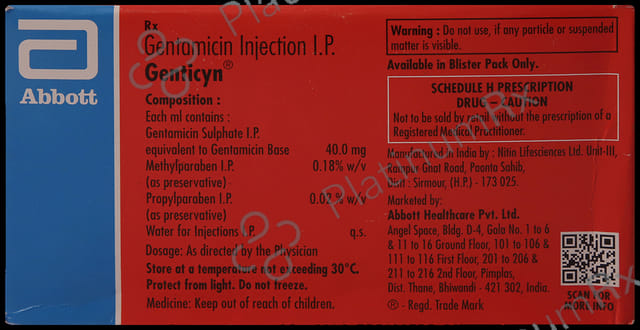 Genticyn 60mg Injection 1.5ml