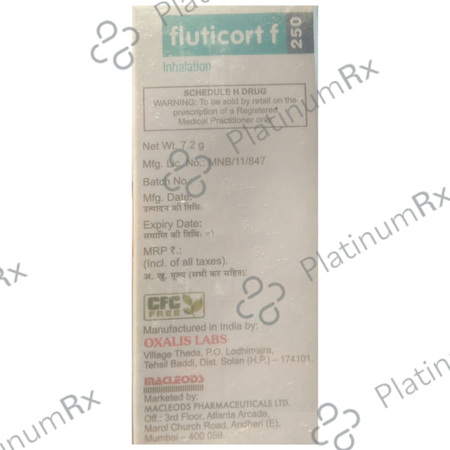 Fluticort F 6mcg/250mcg Inhaler 120MDI