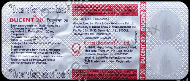 Ducent 20mg Tablet 10s