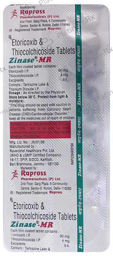 Zinase MR 6/4mg Tablet 10s
