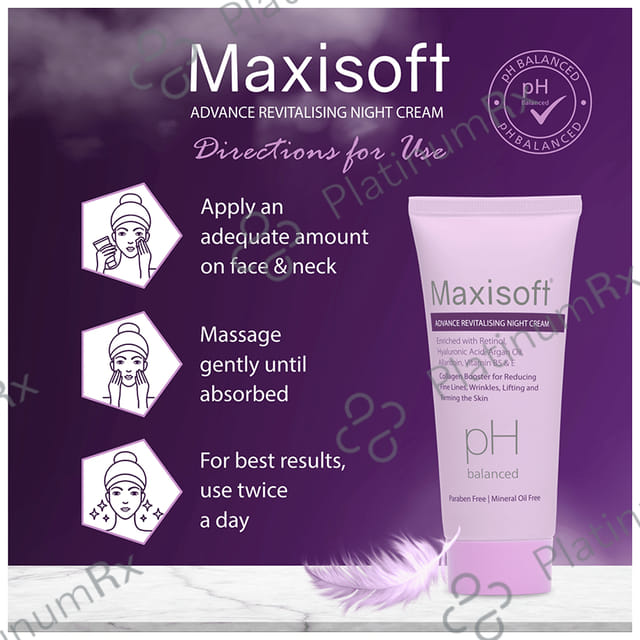 Maxisoft PH Balanced Advance Revitalising Night Cream (50gm Each) 1 Tube