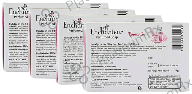 Enchanteur Romantic Perfumed Soap (75gm Each)