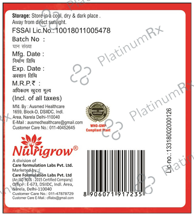 Nutrigrow L-Glutamine Capsule