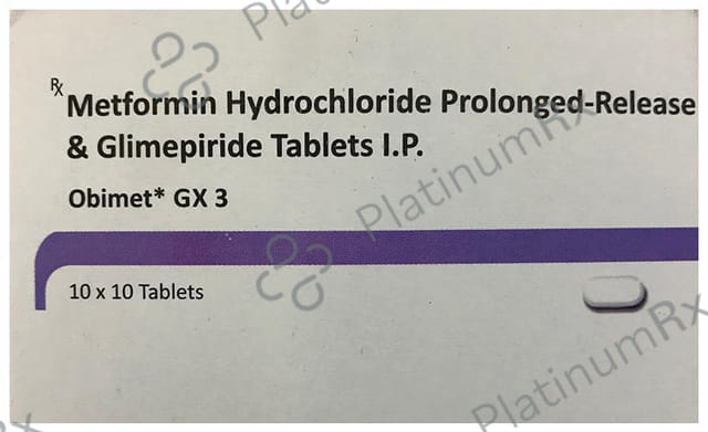 Obimet GX 3/500mg Tablet PR 10s