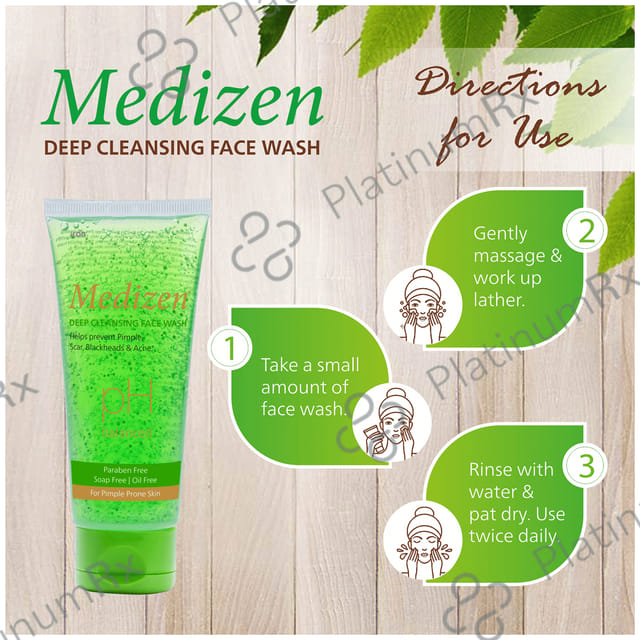 Medizen Deep Cleansing Face Wash (100ml Each) 3 Tube