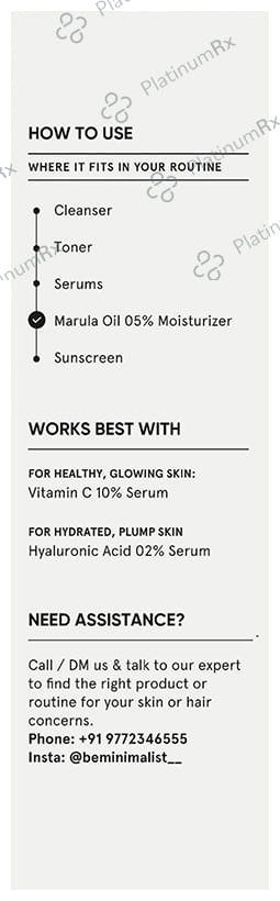 Minimalist 05% Marula Oil Moisturizer - For Dry Skin
