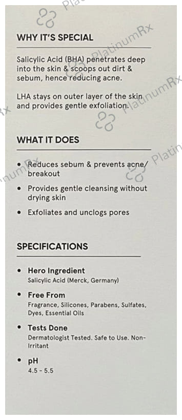Minimalist 2% Salicyclic Acid + LHA Cleanser 100ml