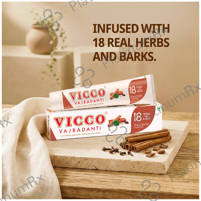 Vicco Vajradanti Ayurvedic Medicine for Healthy Gums and Teeth - Dalchini