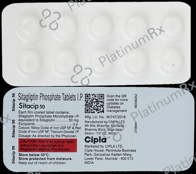 Sitacip 50mg Tablet 10s