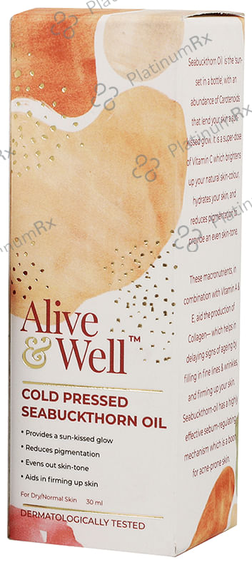 Alive & Well Cold Pressed Seabuckthorn Oil