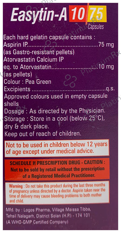Easytin A 10mg/75mg Capsule