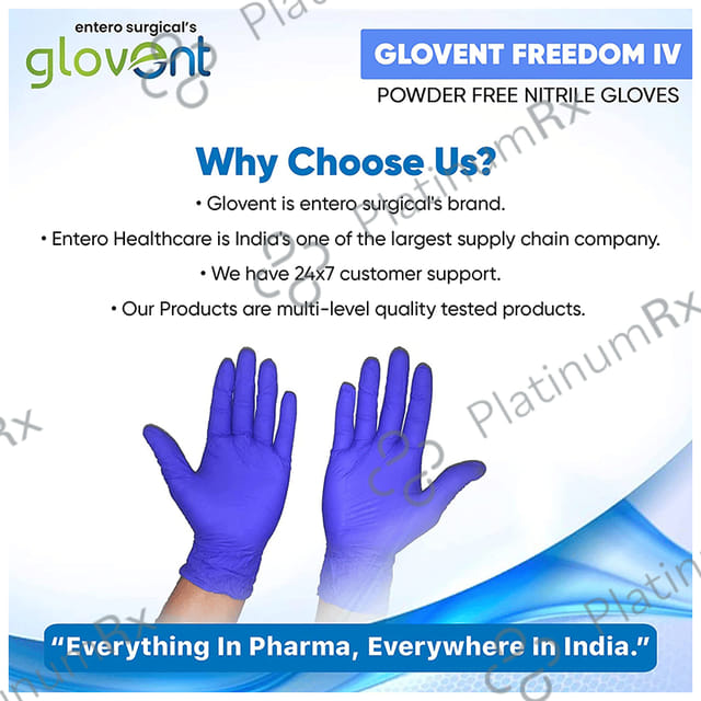 Glovent Nitrile Examination Gloves Powder Free Small