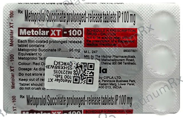 Metolar XT 100 Tablet