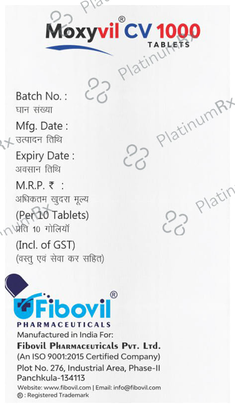 Moxyvil CV 1000mg Tablet 10s