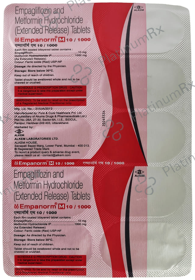 Empanorm M 10/1000mg Tablet 10s