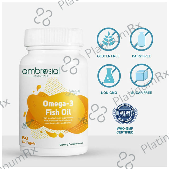 Ambrosial Omega 3 Fish Oil Softgels 60s