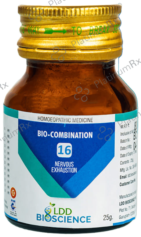 LDD Bioscience Bio-Combination 16 Nervous Exhaustion Tablet 25 gm