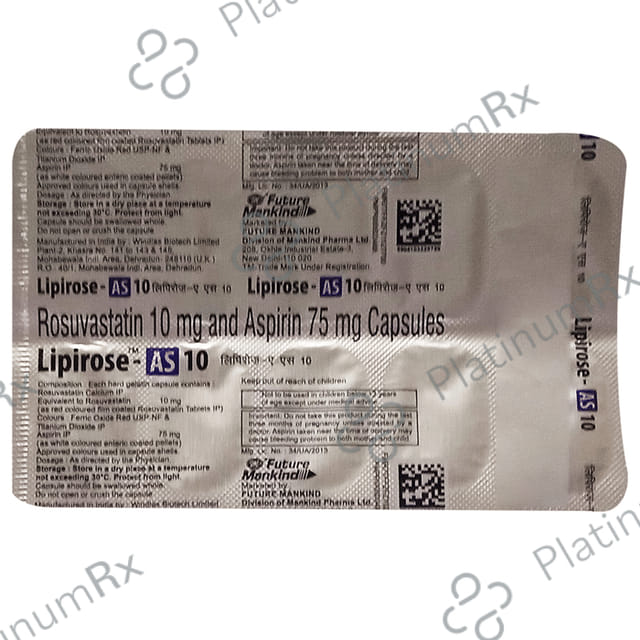Lipirose AS 10/75mg Capsule 10s