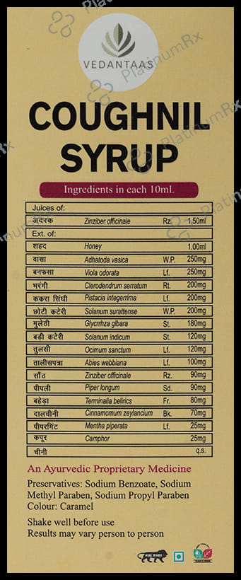 Vedantaas Coughnil Syrup