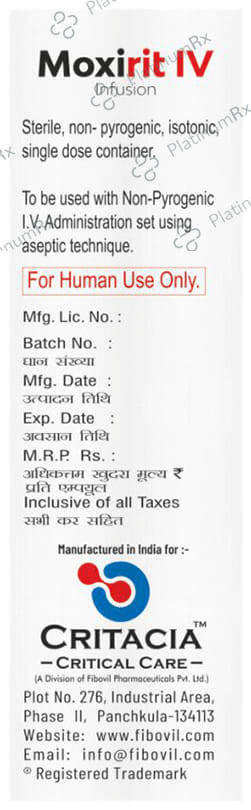 Moxirit 400mg Infusion 100ml