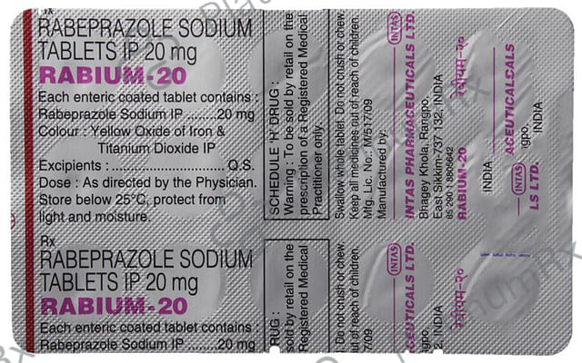 Rabium 20mg Tablet 15s