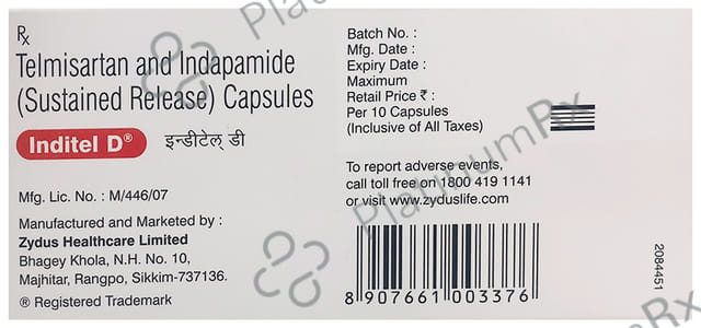 Inditel D 40/1.5mg Capsule SR 10s