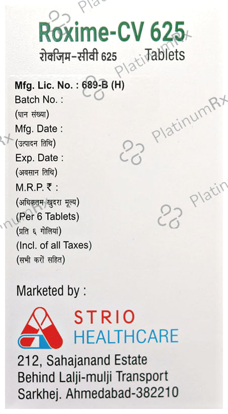 Roxime-CV 625 Tablet