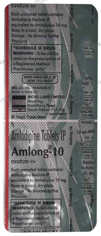 Amlong 10mg Tablet 15s