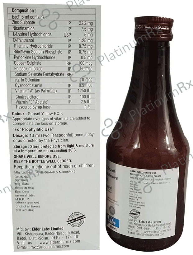Zyncodel Delicious Mixed Fruit Syrup 200ml