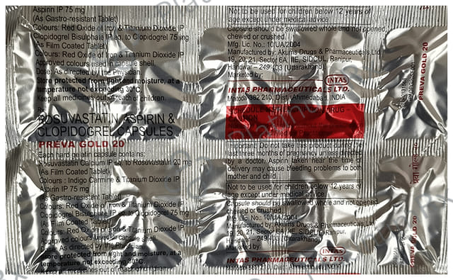 Preva Gold 20/75mg Capsule 10s