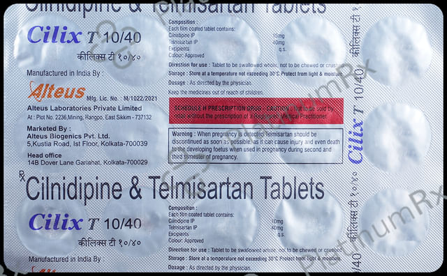 Cilix T 10/40mg Tablet 15s
