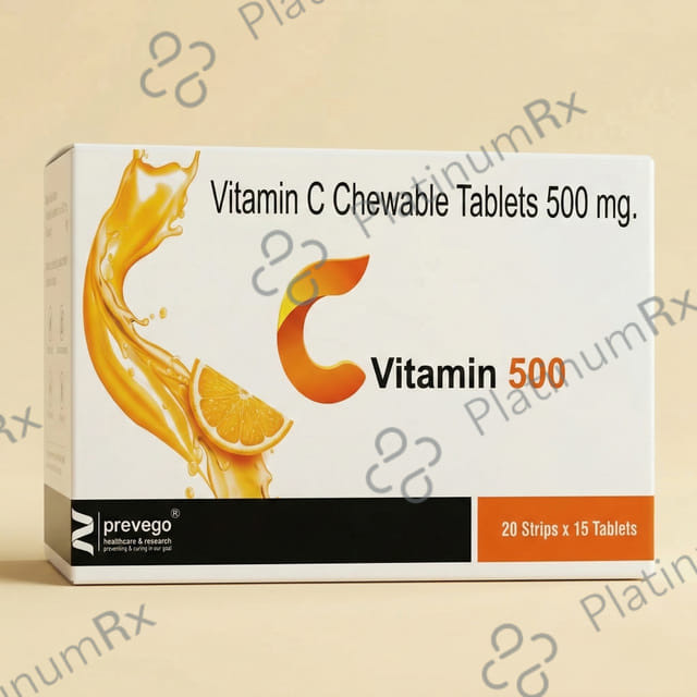 Vitamin C 500mg Orange Flavour Chewable Tablet 15s
