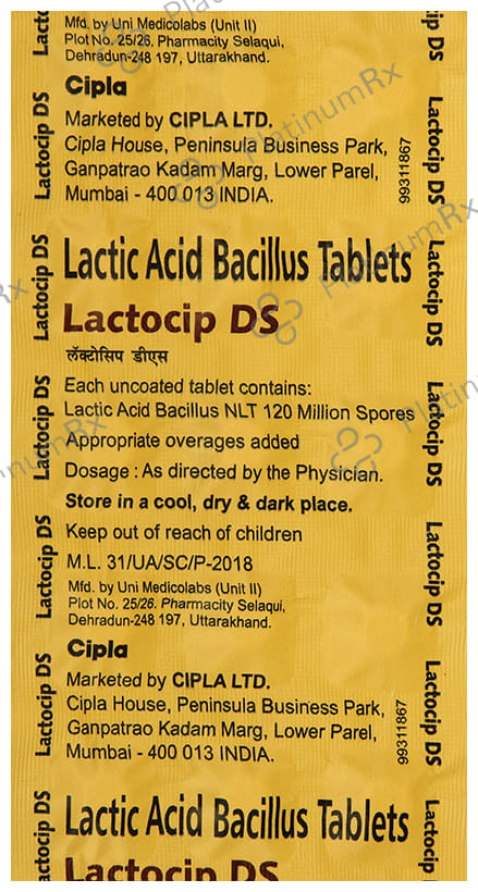 Lactocip DS 120M Tablet 15s