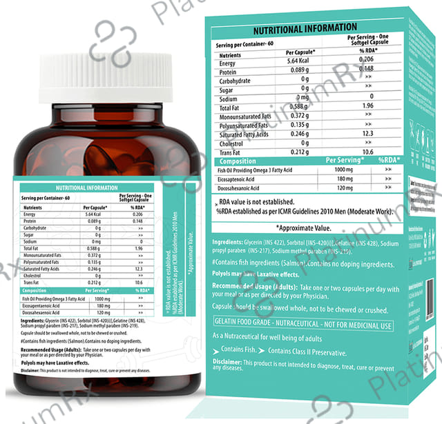 Nutrovally Omega 3 Fish Oil Softgel Capsule 60s