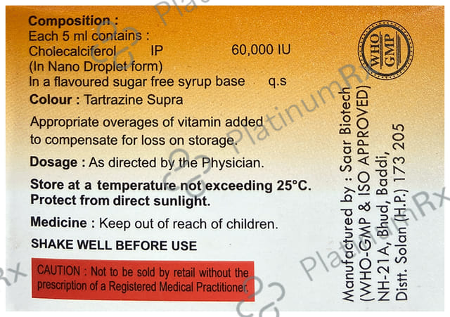 Ostospa 60K Nano Shot Strawberry Sugar Free Oral Solution 5ml