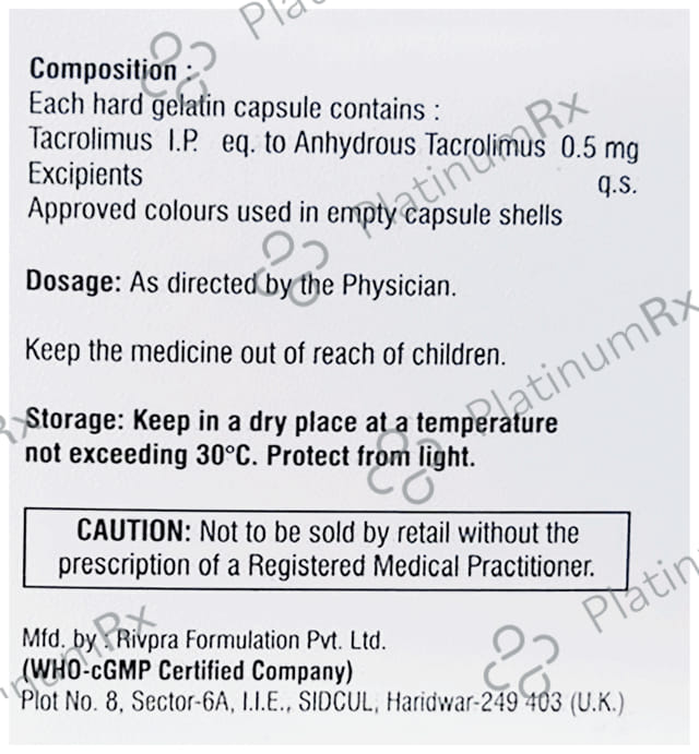 Tacper 0.5mg Capsule 10s