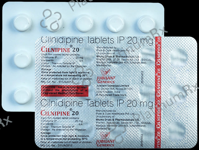 Cilnipine 20mg Tablet 15s