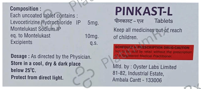 Pinkast L 5/10mg Tablet 10s