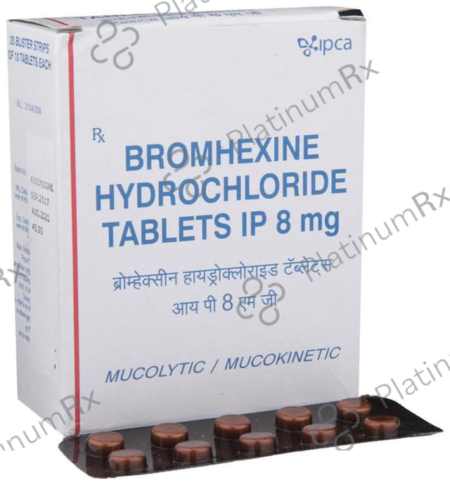 Bromhexine Hydrochloride 8mg Tablet 10s