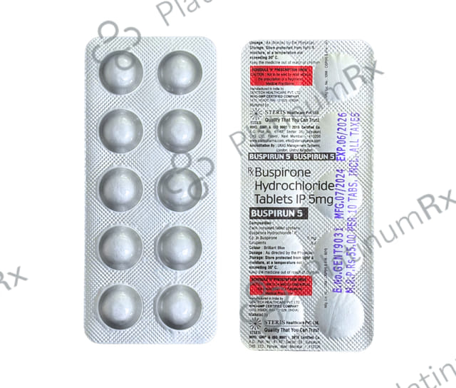 Buspirun 5mg Tablet 10s
