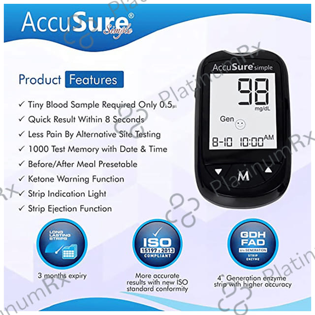 Accusure Simple Glucometer Kit