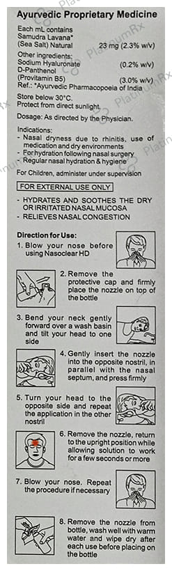 Nasoclear HD Nasal Spray 100ml