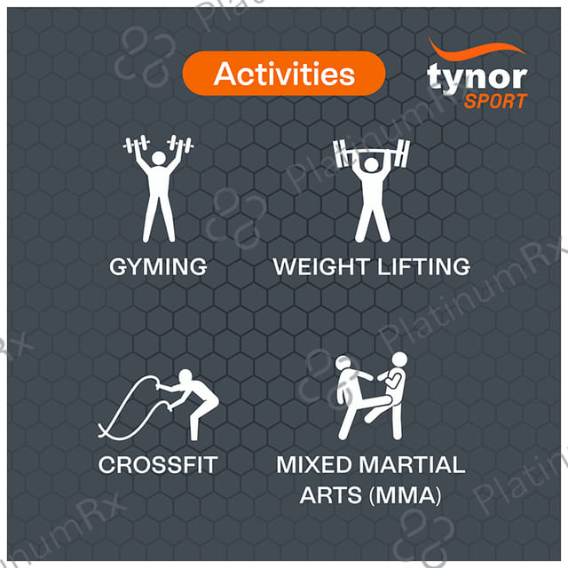 Tynor Wrist Wrap with Thumb Loop Universal Black and Green