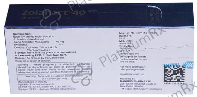 Zolahart 40mg Tablet 10s