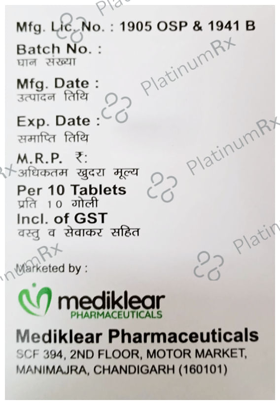 Aceklear P 100/325mg Tablet 10s