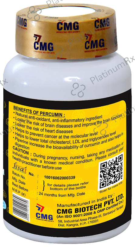 CMG Nutritions Percumin Capsule Rich in Anti-Oxidants Beneficial for Overall Health