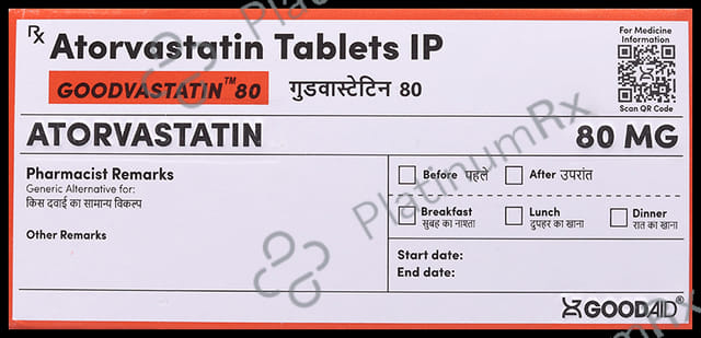 Goodvastatin 80mg Tablet 10s