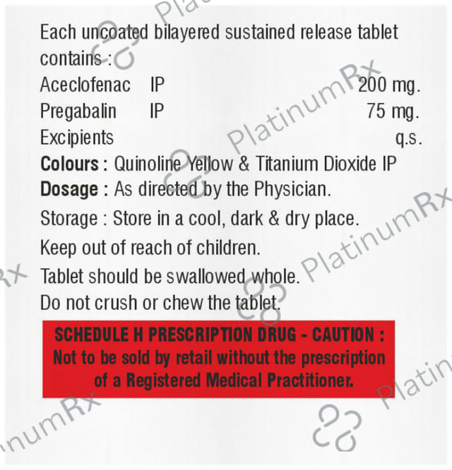 Acevil PG 200/75mg Tablet SR 10s