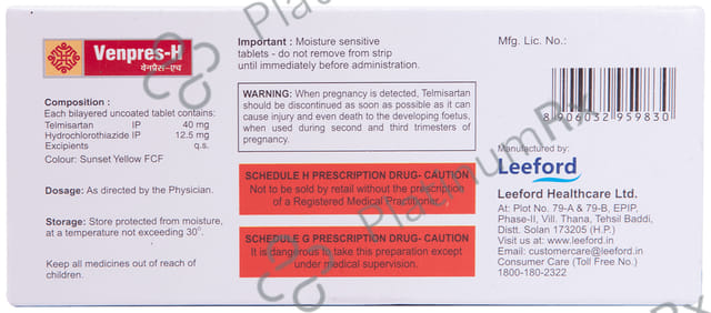Venpres H 40/12.5mg Tablet 10s